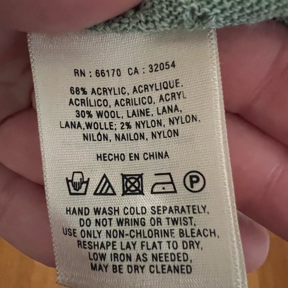 Anthropologie mint cardigan with stitching detail in L - Picture 8 of 9